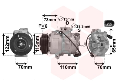 Compresor, Aire Acondicionado SEAT Cordoba · 7600K018