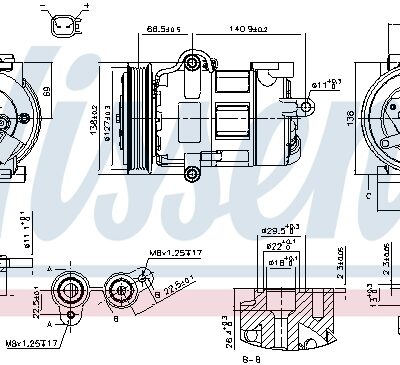 Compresor, Aire Acondicionado Ford Transit Autobús · 890698