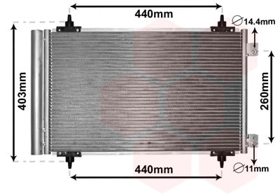 Condensador, Aire Acondicionado Citroën Jumpy II · 09005263