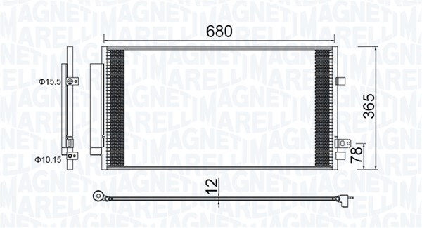 Condensador, Aire Acondicionado Jeep Renegade SUV · 350203173000