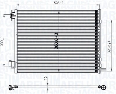Condensador, Aire Acondicionado Dacia Logan II · 350203823000