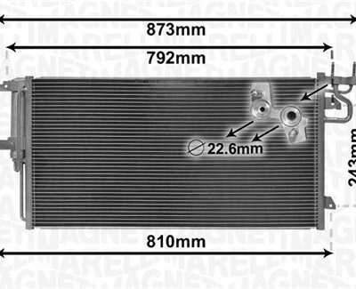 Condensador, Aire Acondicionado Ford Kuga II VAN · 350203868000