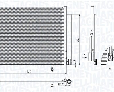 Condensador, Aire Acondicionado Opel Meriva B VAN · 350203872000