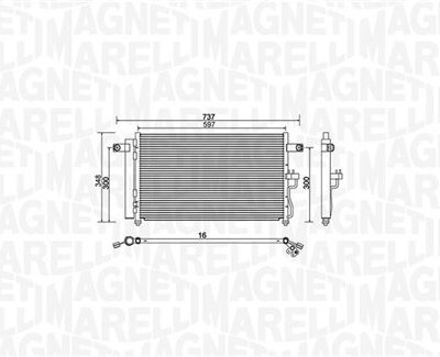 Condensador, Aire Acondicionado Hyundai Accent II Sedán · 350203974000