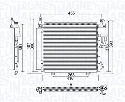 Condensador, Aire Acondicionado Hyundai i10 I · 350203975000