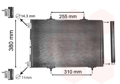 Condensador, Aire Acondicionado Citroën C3 Picasso · 40005291