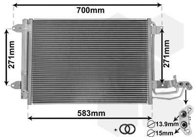 Condensador, Aire Acondicionado VW Touran · 58005209