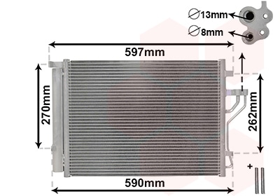 Condensador, Aire Acondicionado Hyundai ix35 · 82005280