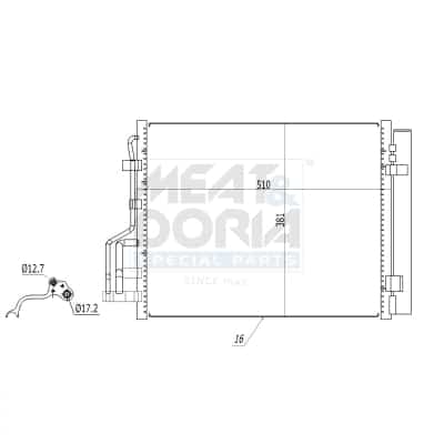 Condensador, Aire Acondicionado Hyundai i30 · 991129