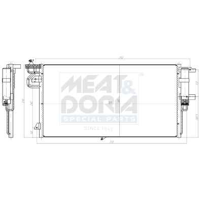 Condensador, Aire Acondicionado Ford Kuga II VAN · 991278