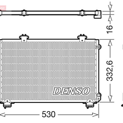 Condensador, Aire Acondicionado Toyota Yaris · DCN50060