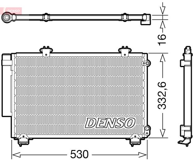Condensador, Aire Acondicionado Toyota Yaris · DCN50060