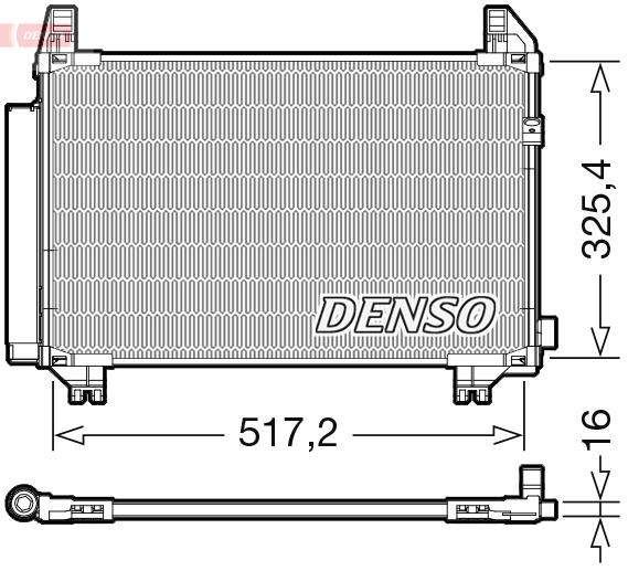 Condensador, Aire Acondicionado Toyota Yaris · DCN50107