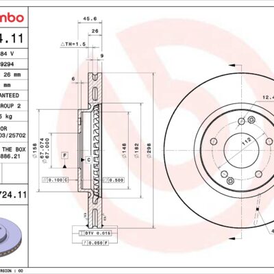 Disco De Freno Ssangyong Korando · 09.D724.11