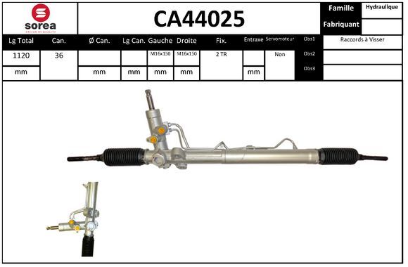 Engranaje De Dirección Kia Carens III Monospace · CA44025