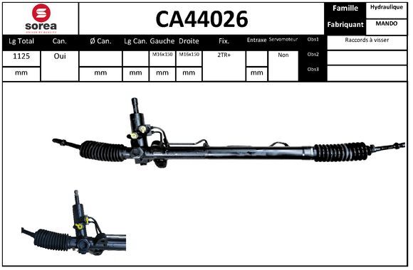 Engranaje De Dirección Kia Carens III Monospace · CA44026