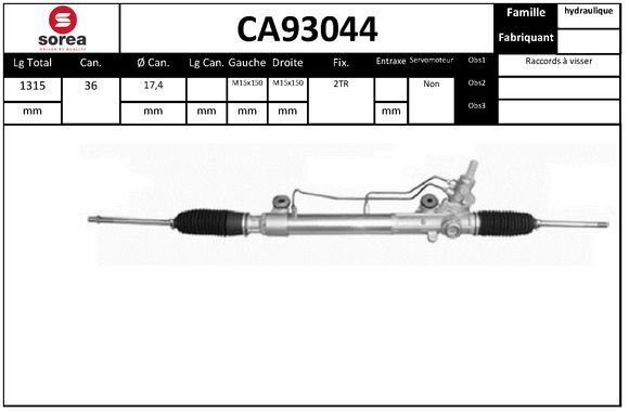 Engranaje De Dirección Toyota Hilux VII Pick-up · CA93044