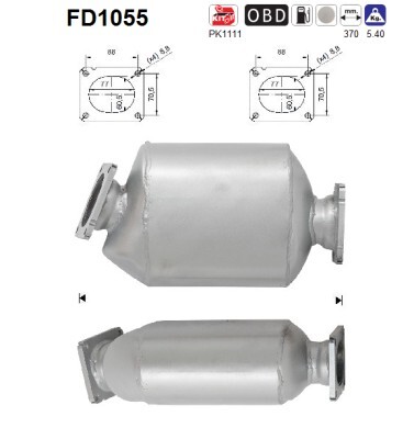 Filtro Hollín/Partículas, Sistema Escape BMW X3 · FD1055