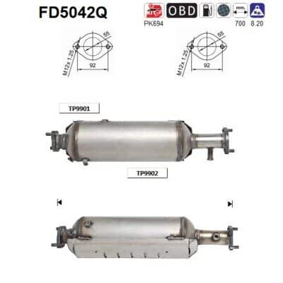 Filtro Hollín/Partículas, Sistema Escape Hyundai Tucson · FD5042Q