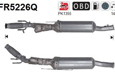 Filtro Hollín/Partículas, Sistema Escape Peugeot 3008 I Monospace · FR5226Q