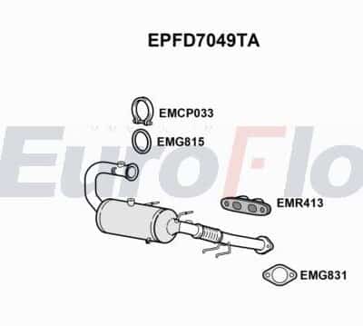 Filtro de partículas Ford Mondeo V Turnier · EPFD7049TA