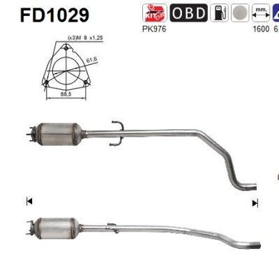 Filtro de partículas Opel Corsa D · FD1029