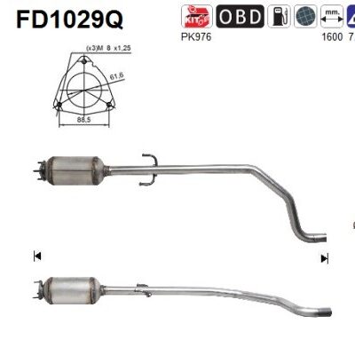 Filtro de partículas Opel Corsa D · FD1029Q