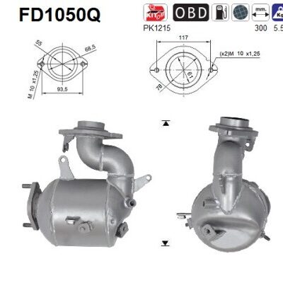 Filtro de partículas Toyota Auris · FD1050Q
