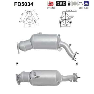Filtro de partículas Audi A4 B8 · FD5034