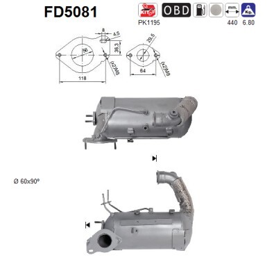 Filtro de partículas Renault Megane III Coupé · FD5081