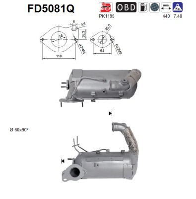 Filtro de partículas Renault Megane III Coupé · FD5081Q