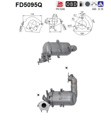 Filtro de partículas Renault Trafic III Furgoneta · FD5095Q