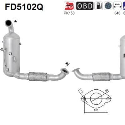 Filtro de partículas Ford Focus III · FD5102Q