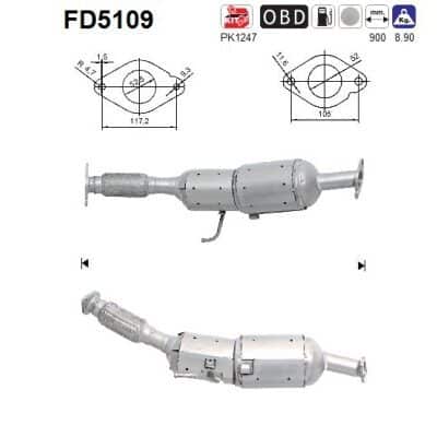 Filtro de partículas Nissan Qashqai I · FD5109