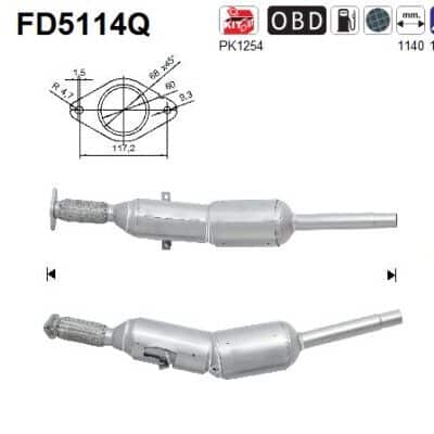 Filtro de partículas Renault Kangoo BE BOP · FD5114Q