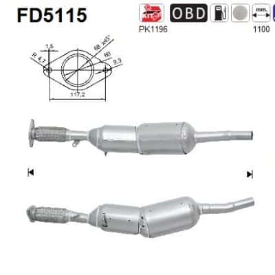 Filtro de partículas Dacia Logan II · FD5115