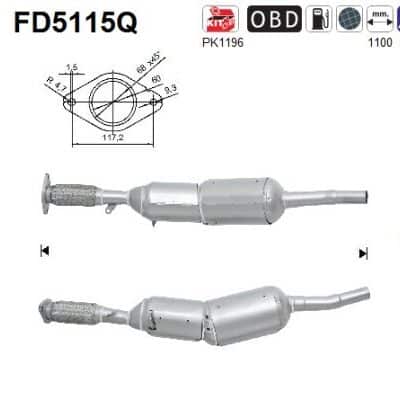 Filtro de partículas Dacia Logan II · FD5115Q
