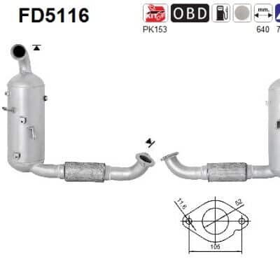Filtro de partículas Ford Focus III · FD5116