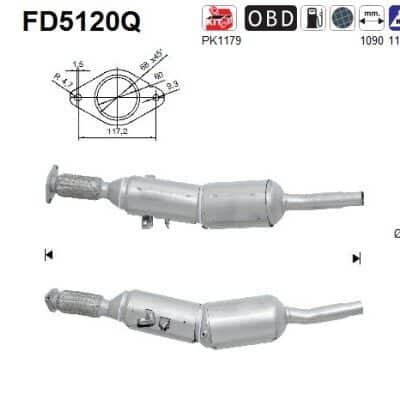 Filtro de partículas Renault Megane III Coupé · FD5120Q