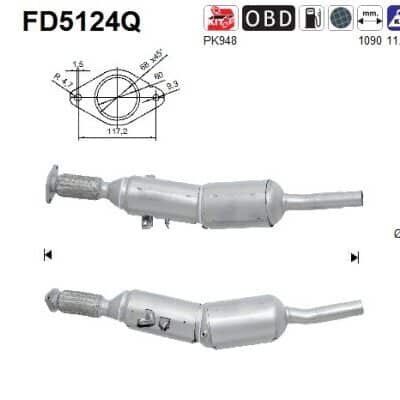 Filtro de partículas Renault Megane III Coupé · FD5124Q