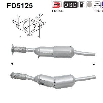 Filtro de partículas Dacia Duster · FD5125
