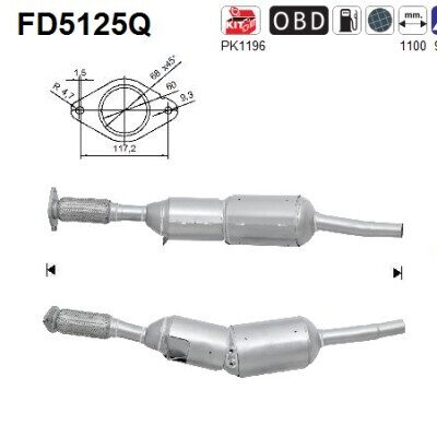 Filtro de partículas Dacia Duster · FD5125Q