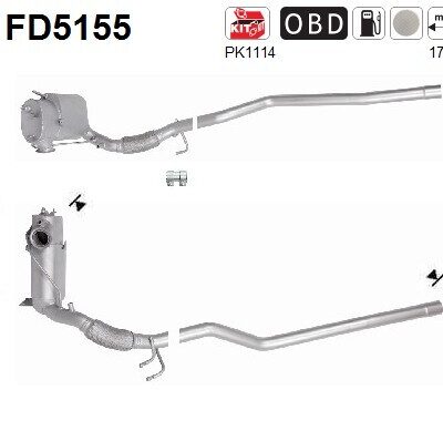 Filtro de partículas VW Tiguan · FD5155