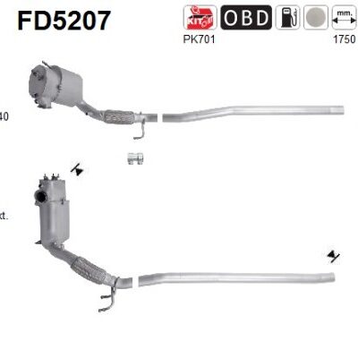 Filtro de partículas VW Passat B7 · FD5207