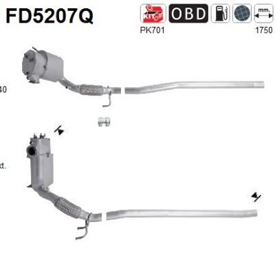 Filtro de partículas VW Passat B7 · FD5207Q