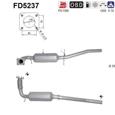 Filtro de partículas Ford Transit Autobús · FD5237
