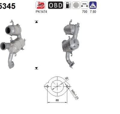 Filtro de partículas Fiat Tipo Hatchback · FM5345