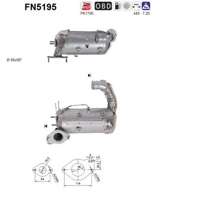 Filtro de partículas Renault Clio IV · FN5195