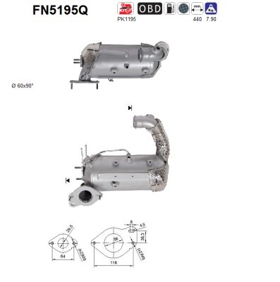 Filtro de partículas Renault Clio IV · FN5195Q