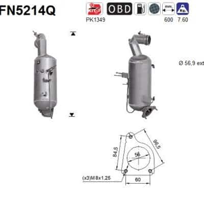 Filtro de partículas Opel Astra J GTC · FN5214Q